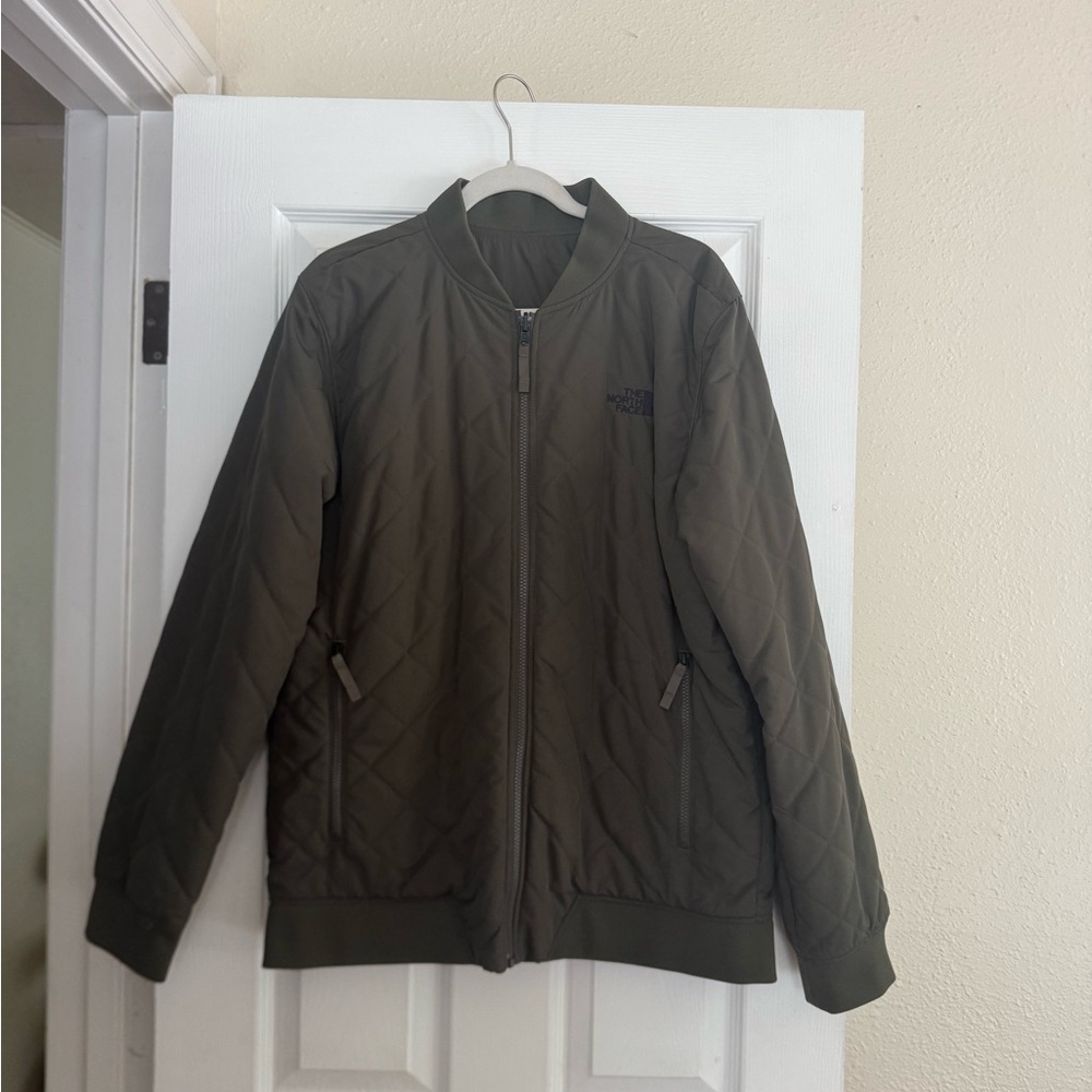 The North Face Green Bomber Jacket Varsity Style